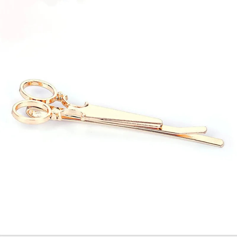 1Piece Korean version of the simple hair accessories simulation scissors personality hairpin jewelry retro headwear clip