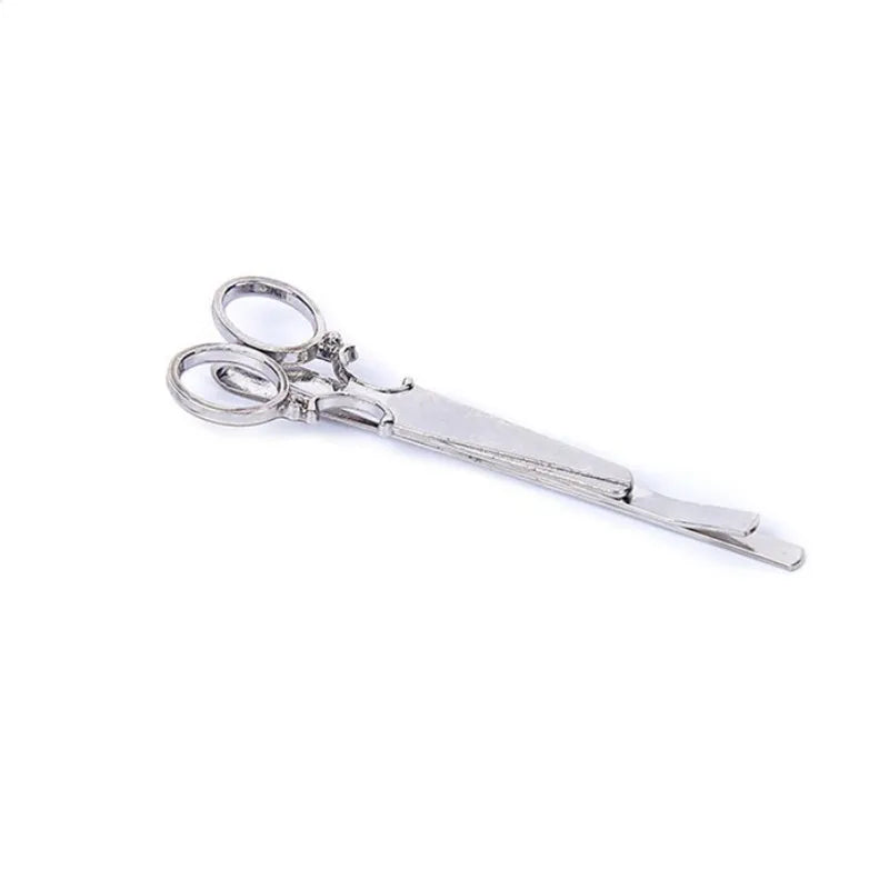 1Piece Korean version of the simple hair accessories simulation scissors personality hairpin jewelry retro headwear clip
