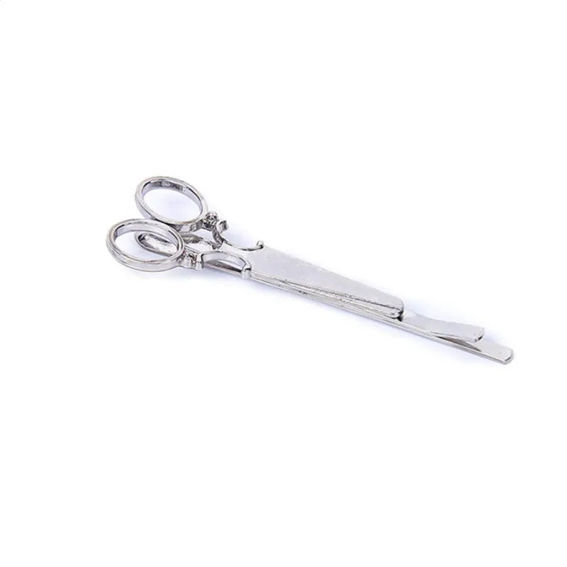 1Piece Korean version of the simple hair accessories simulation scissors personality hairpin jewelry retro headwear clip