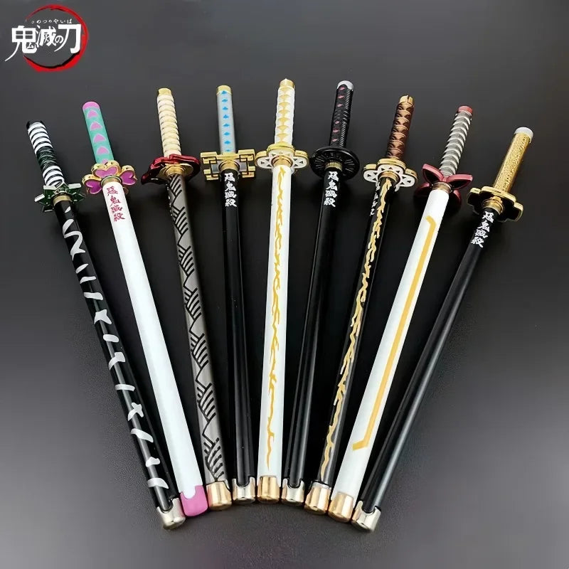 Japan Anime Demon Model Gel Pen Black Refill Cosplay Prop Kid Student Gift SlayerWeapon Sword