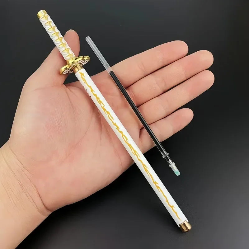 Japan Anime Demon Model Gel Pen Black Refill Cosplay Prop Kid Student Gift SlayerWeapon Sword
