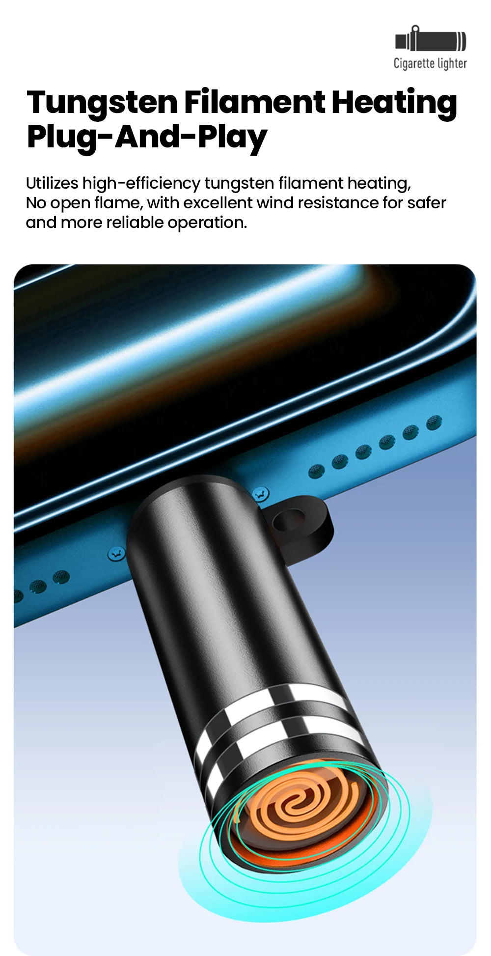 Mini Type C Mobile Phone Cigarette Lighter Air Blowing Cigarette Lighter Outdoor Safety USB C Lighter Adapter For iPhone 17 Pro