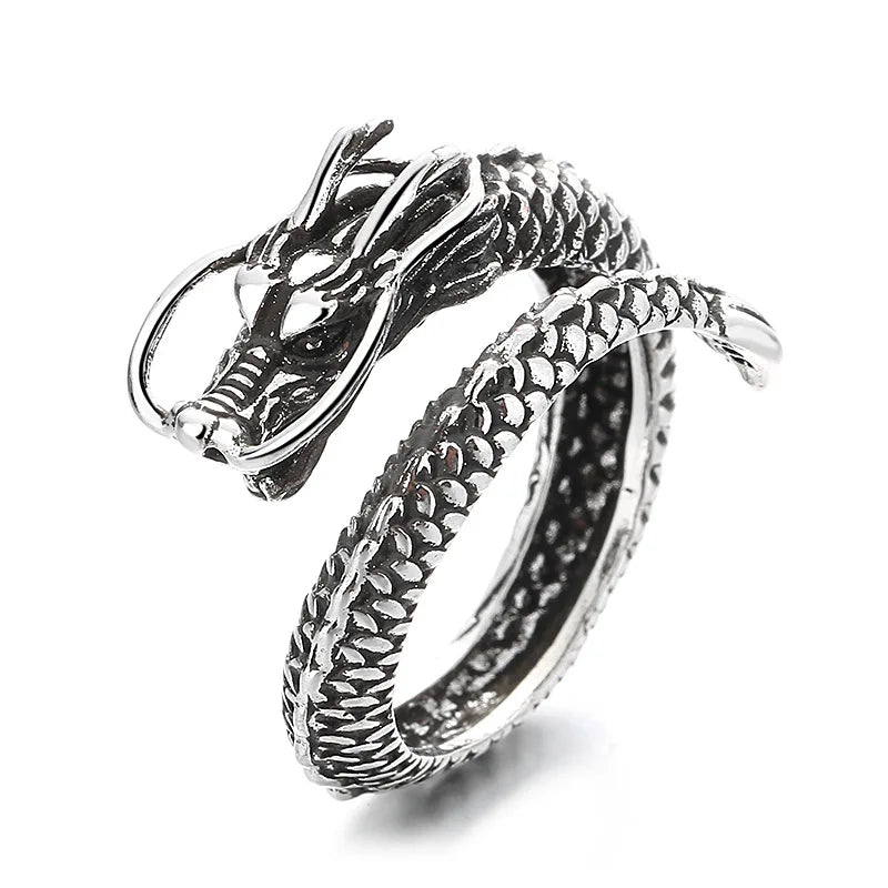 New 925 Sterling Silver Ring  vintage Dragon High Quality For Women Men Wedding Fine Jewelry Accessories Party Gift