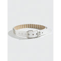1pc Women's Cool Punk Style Rivets Decorated Heavy Metal Dark Belt