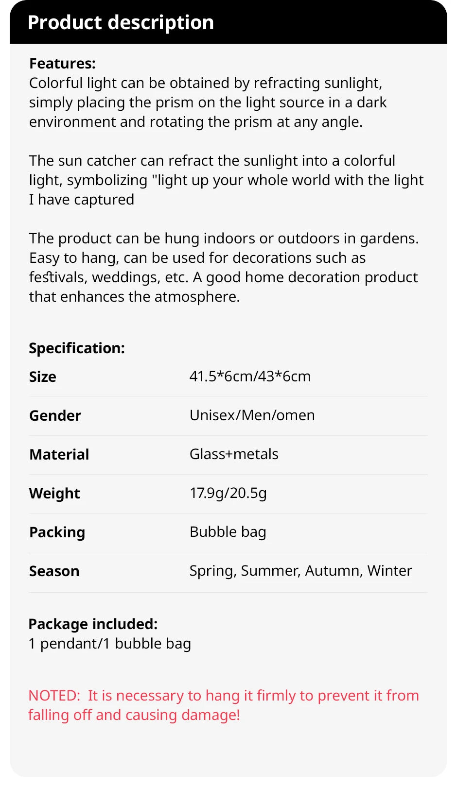 1PcMetalLotusandArtificial Crystal Suncatcher Charm Handmade Applicable Home Wind Chime Pendant Outdoor Garden Plant Decoration