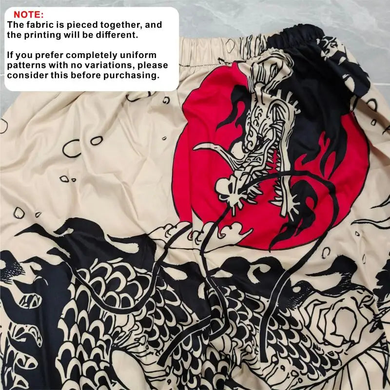 Summer Japanese Style Anime Dragon Print Cosplay Haori Yukata Top Adult Traditional Samurai Loose Kimono Cardigan for Men Women