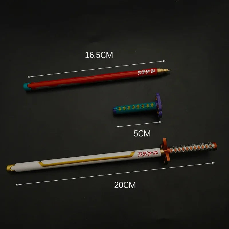 Japan Anime Demon Model Gel Pen Black Refill Cosplay Prop Kid Student Gift SlayerWeapon Sword