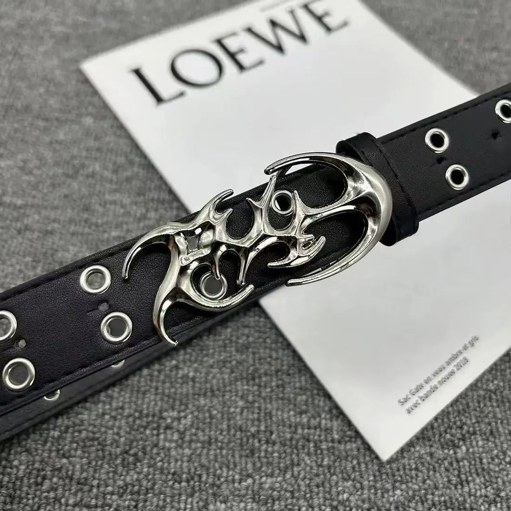 New Stylish Y2K Hollow PU Leather Fashion Punk Belt For Men Women-Trendy Accessory For Gift Giving，Neutral Waist Belts Plus Size