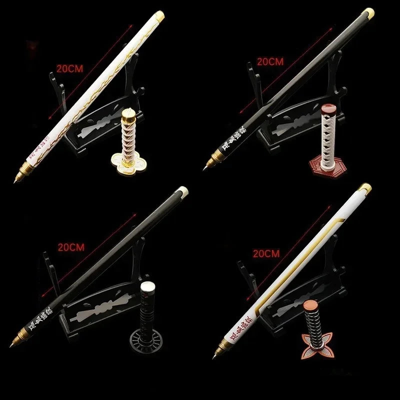 Japan Anime Demon Model Gel Pen Black Refill Cosplay Prop Kid Student Gift SlayerWeapon Sword