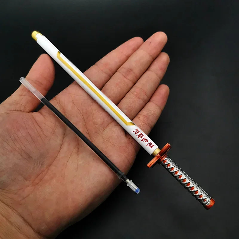 Japan Anime Demon Model Gel Pen Black Refill Cosplay Prop Kid Student Gift SlayerWeapon Sword