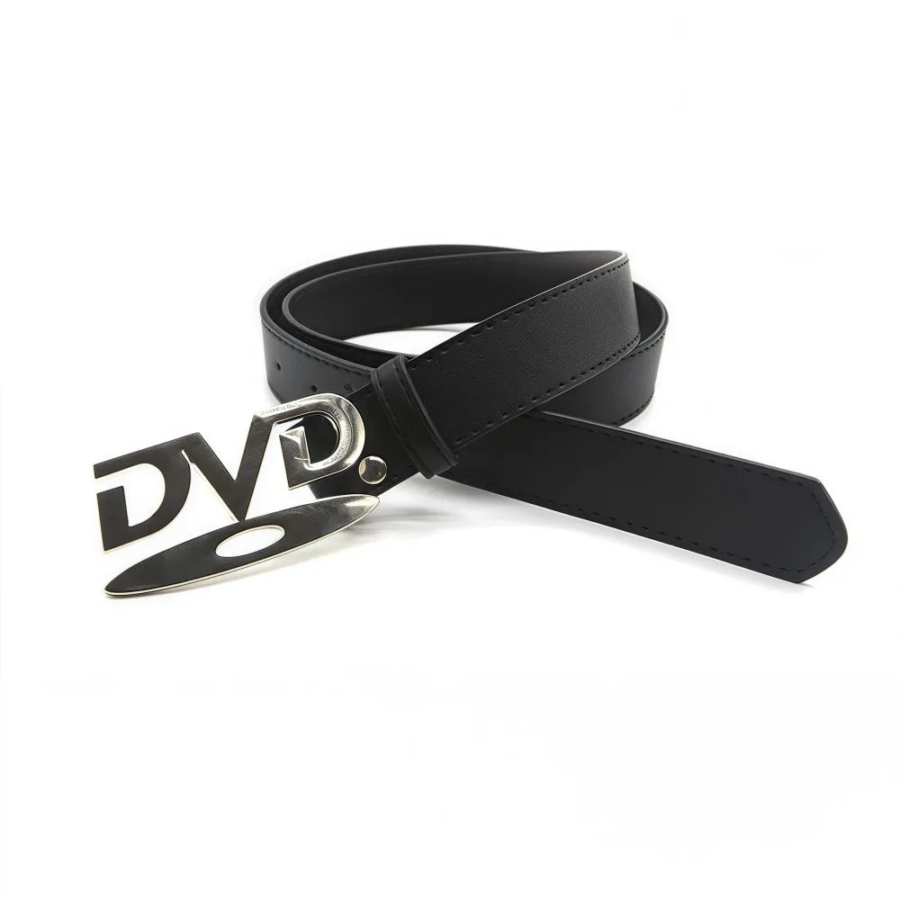 Nostalgic Design DVD New English Buckle Belt Women's Decoration Paired with Jeans Belt Versatile Fashion Design Sense Niche Belt