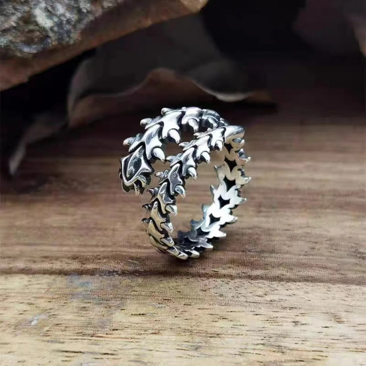 Adjustable Centipede Ring, Stainless Steel Punk Jewelry for Women Men, Comfort Fit Daily Wear Gift Idea