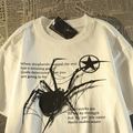 Y2K Korean Streetwear Spider Graphic Acubi Harajuku Egirl Grunge Aesthetic Round Neck Trendy Short sleeved Top Women's Clothing