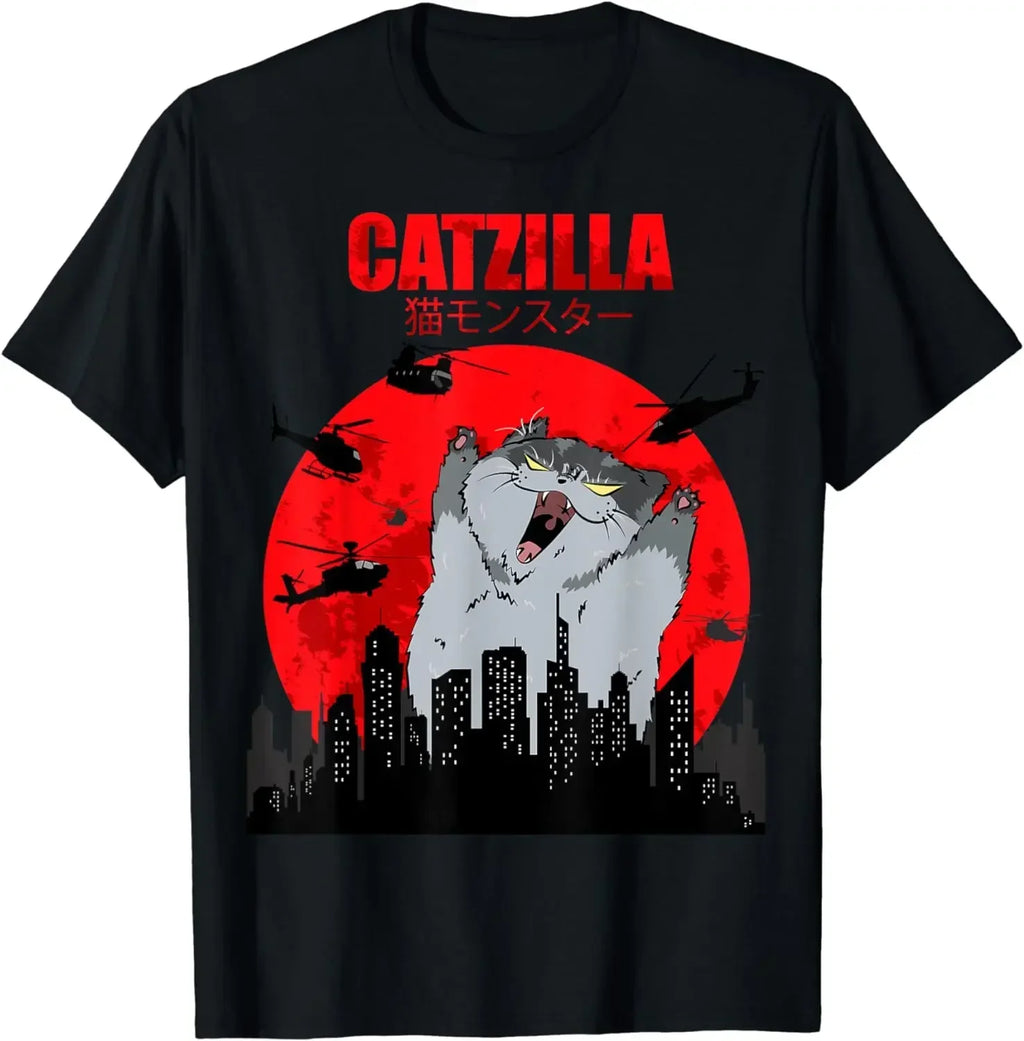 90s Funny Cute Art Japanese Cat Graphic for Cat Lover T-Shirt Graphic T Shirts Women's Clothing Fashion