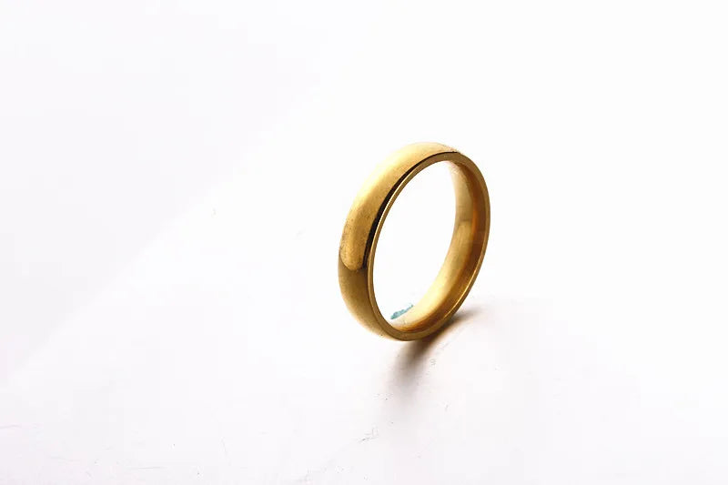 Simple 6mm Titanium Ring Women Men Prevent Allergy High Polished Wedding Rings Stainless Steel Couple Finger Jewelry Gifts